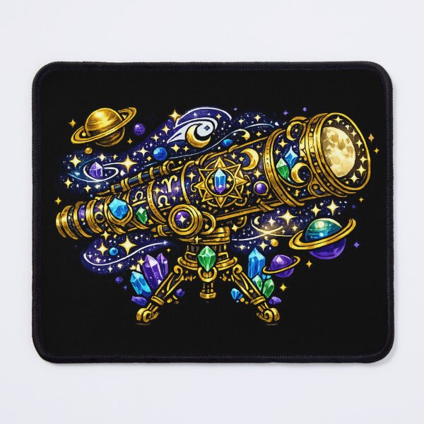 Item preview, Celestial Telescope Astrology Galaxy Crystal Fantasy Space Sticker T-Shirt designed and sold by irfanshikh.