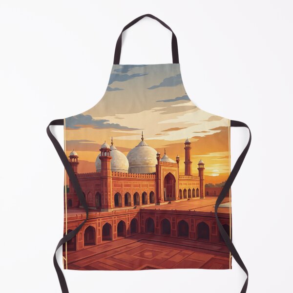 Item preview, Lahore Pakistan Vintage Travel Poster – Badshahi Mosque & Mughal Architecture Art designed and sold by Bomax121.