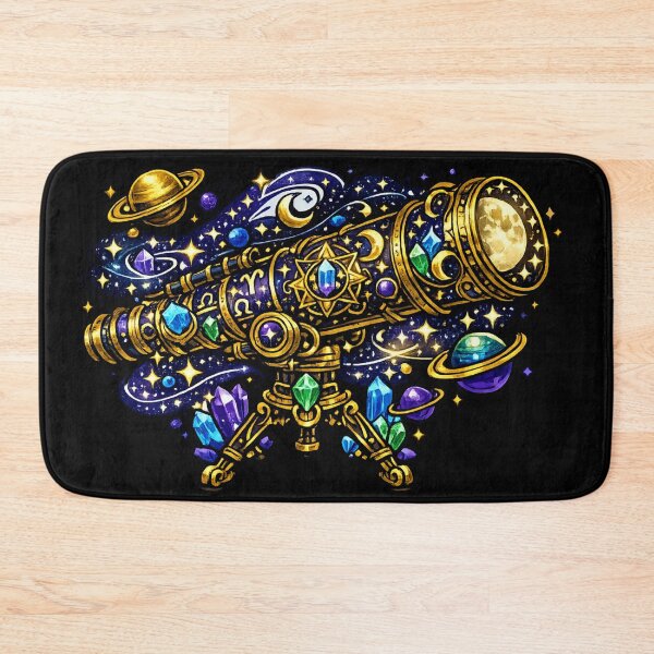 Item preview, Celestial Telescope Astrology Galaxy Crystal Fantasy Space Sticker T-Shirt designed and sold by irfanshikh.