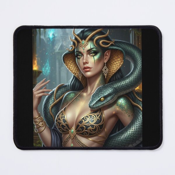Item preview, Serpent Lady with pet snake designed and sold by Prestons Corner.