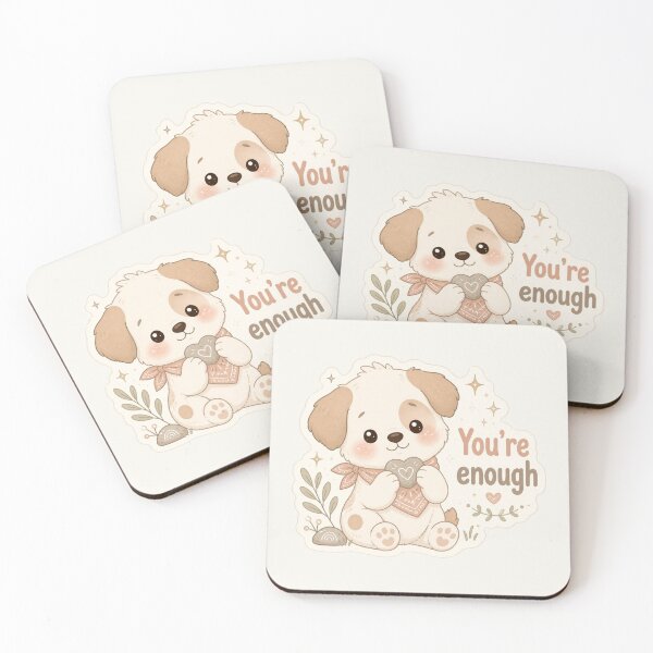 Item preview, Pebble Pup – You’re Enough Motivational Sticker designed and sold by Cerys-GS.