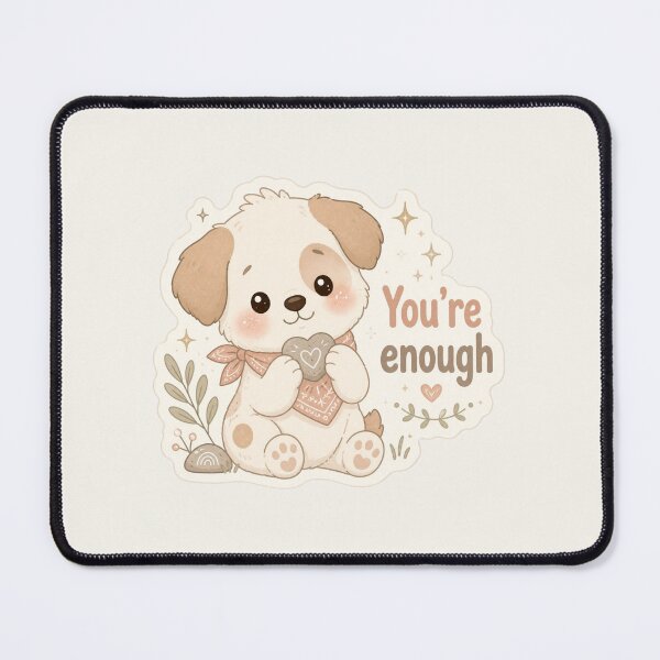Item preview, Pebble Pup – You’re Enough Motivational Sticker designed and sold by Cerys-GS.