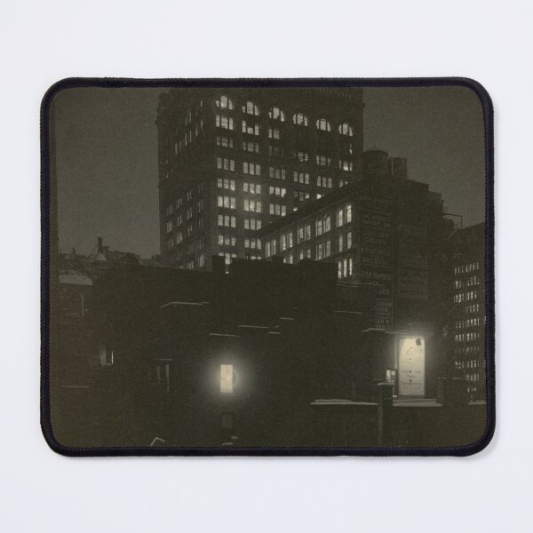 Item preview, From the Back Window, vintage 1915 city lights skyline cityscape fine art black and white photograph print by Alfred Stieglitz designed and sold by Astrid Arkhangelsky.