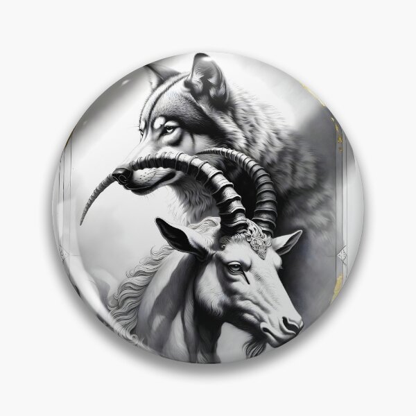 Item preview, Capricorn Sea Goat Wolf Fantasy Art designed and sold by Zodiac Celestial Art.
