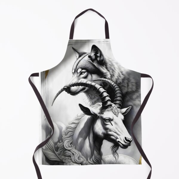 Item preview, Capricorn Sea Goat Wolf Fantasy Art designed and sold by Zodiac Celestial Art.