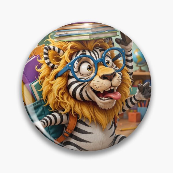 Item preview, The Lion-Zebra Who Was Always Ready for School designed and sold by TreatLLC.