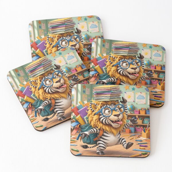 Item preview, The Lion-Zebra Who Was Always Ready for School designed and sold by TreatLLC.