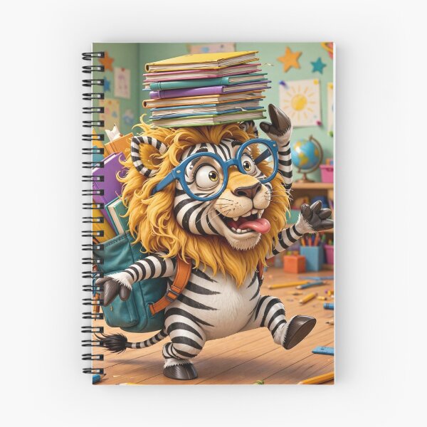 Item preview, The Lion-Zebra Who Was Always Ready for School designed and sold by TreatLLC.