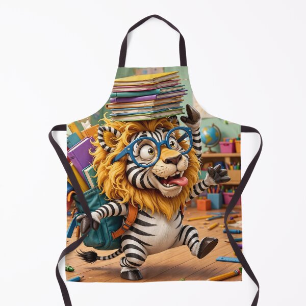 Item preview, The Lion-Zebra Who Was Always Ready for School designed and sold by TreatLLC.