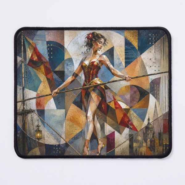Item preview, Tightrope walker painting designed and sold by GalleryKauffeld.