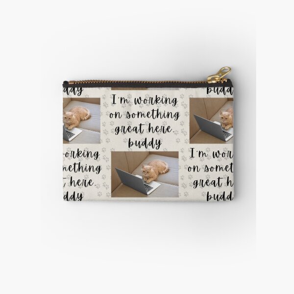 Item preview, Im Working On Something Great Here Buddy Funny Cat Laptop Design designed and sold by Artemis & Woven Collective.