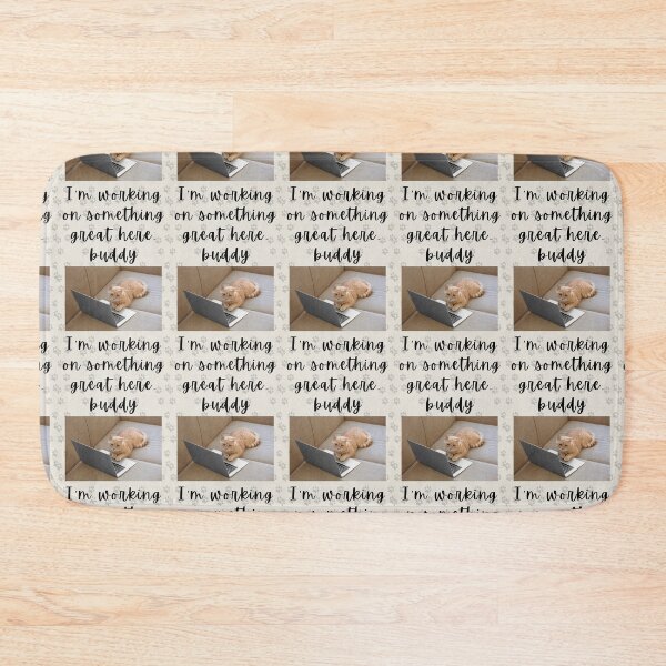 Item preview, Im Working On Something Great Here Buddy Funny Cat Laptop Design designed and sold by Artemis & Woven Collective.