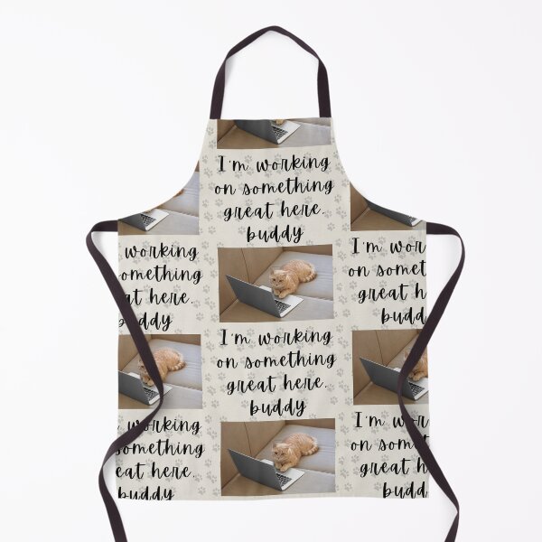Item preview, Im Working On Something Great Here Buddy Funny Cat Laptop Design designed and sold by Artemis & Woven Collective.