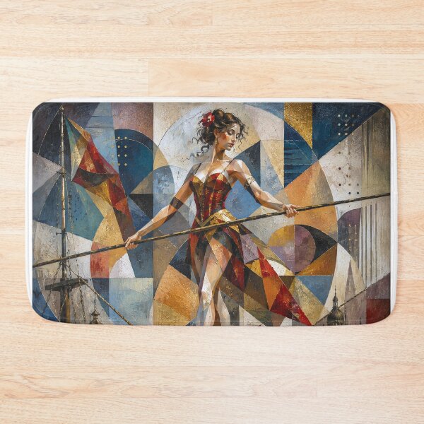 Item preview, Tightrope walker painting designed and sold by GalleryKauffeld.