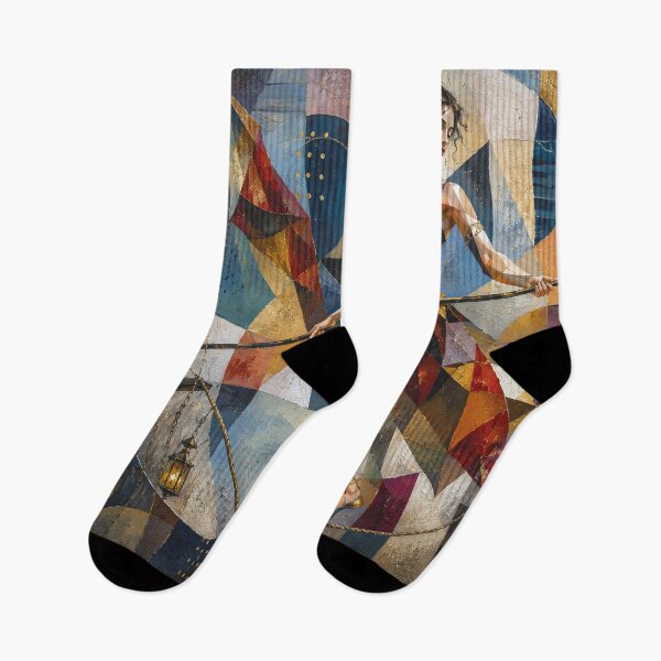 Item preview, Tightrope walker painting designed and sold by GalleryKauffeld.