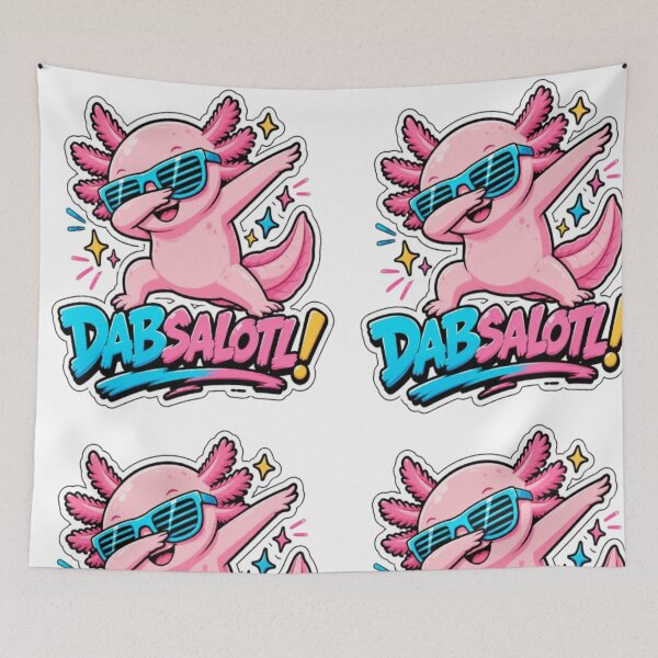 Item preview, Funny Dabbing Axolotl Dabsalotl Cute Dance Sticker designed and sold by Uniqueauraaprints.