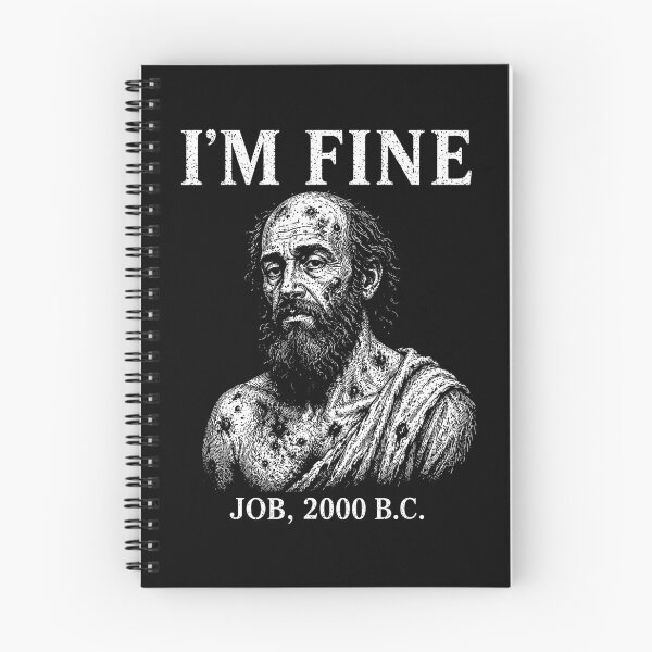 Item preview, I'm Fine Job 2000 B.C. Funny Biblical Meme Vintage designed and sold by ViniBall.