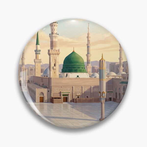 Item preview, Medina Saudi Arabia Vintage Travel Poster – Prophet’s Mosque & Green Dome Art designed and sold by Bomax121.