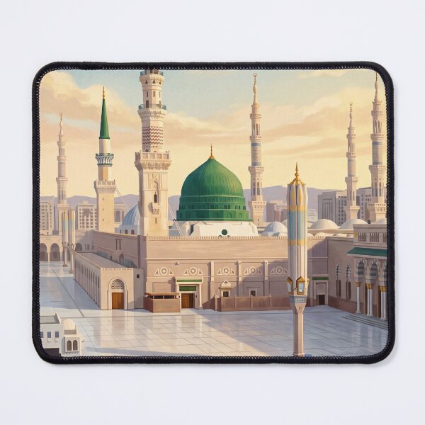 Item preview, Medina Saudi Arabia Vintage Travel Poster – Prophet’s Mosque & Green Dome Art designed and sold by Bomax121.