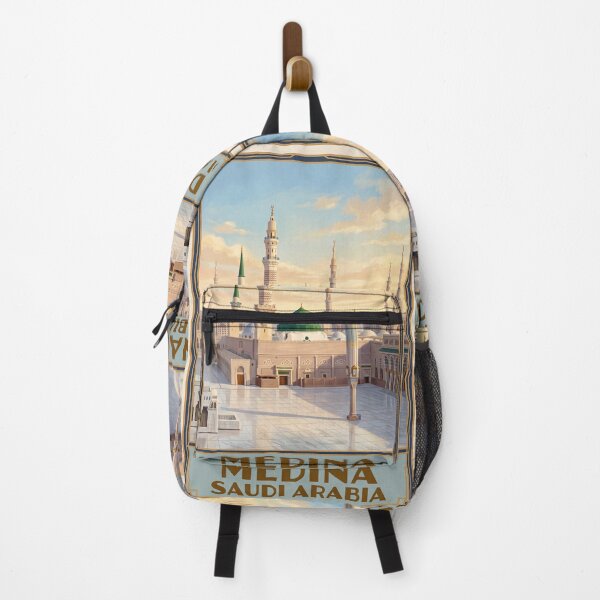 Item preview, Medina Saudi Arabia Vintage Travel Poster – Prophet’s Mosque & Green Dome Art designed and sold by Bomax121.
