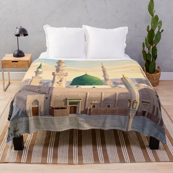 Item preview, Medina Saudi Arabia Vintage Travel Poster – Prophet’s Mosque & Green Dome Art designed and sold by Bomax121.