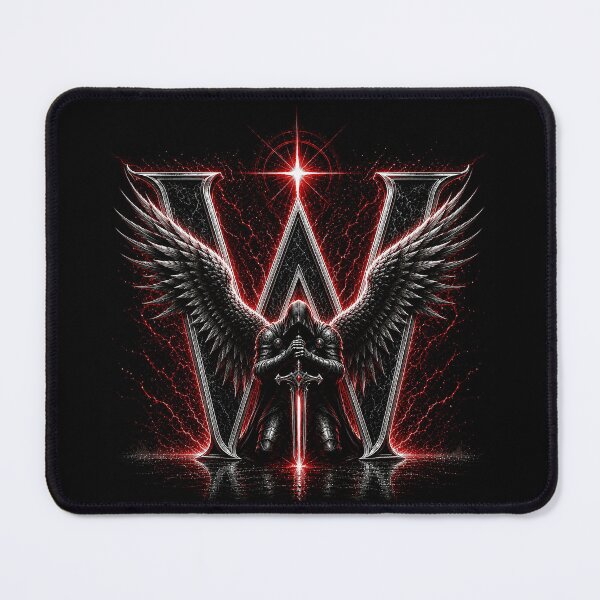 Item preview, Crimson Oath Sentinel Letter W designed and sold by BlissBlvdShop.