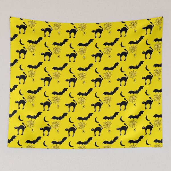 Item preview, Black Cats Bats and Moons Halloween Pattern designed and sold by Vac1.