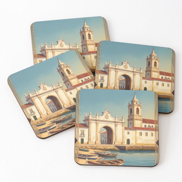 Item preview, Faro Algarve Portugal Vintage Travel Poster – Old Town Arch & Waterfront Art designed and sold by Bomax121.