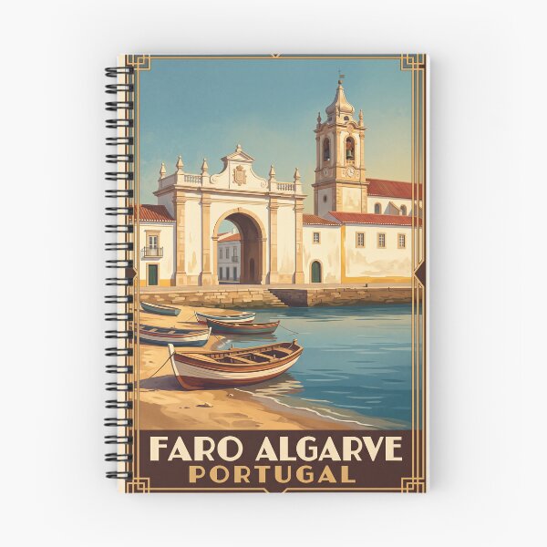 Item preview, Faro Algarve Portugal Vintage Travel Poster – Old Town Arch & Waterfront Art designed and sold by Bomax121.