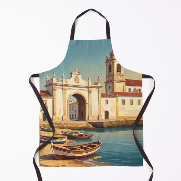 Item preview, Faro Algarve Portugal Vintage Travel Poster – Old Town Arch & Waterfront Art designed and sold by Bomax121.
