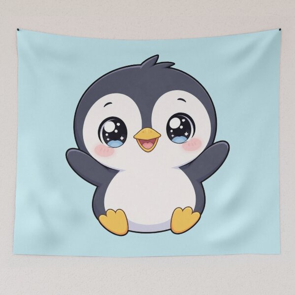 Item preview, Sitting Penguin Sticker designed and sold by The Digital Compass.