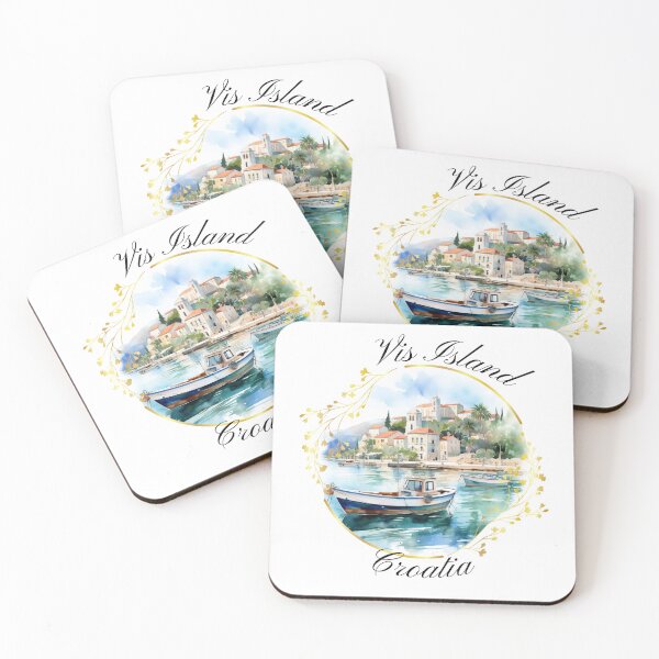 Item preview, Vis Island Croatia watercolor seaside designed and sold by Anna Sacha.