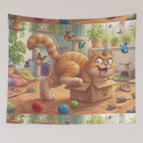 Item preview, The Little Horned Cat and the Butterfly Box designed and sold by TreatLLC.