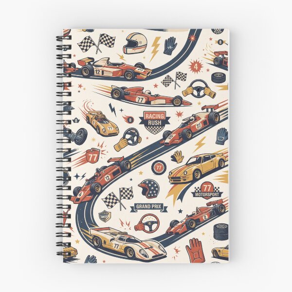 Item preview, Retro Racing Rush | Vintage Motorsport Seamless Pattern | Classic Racing Aesthetic designed and sold by AP Digi Store.