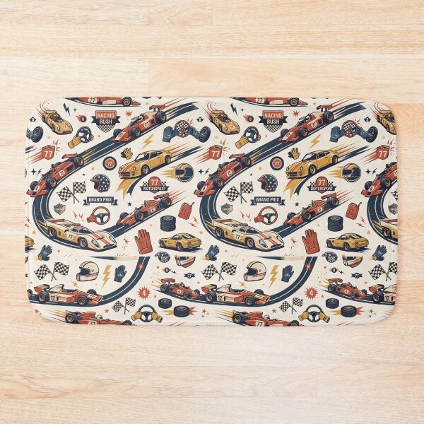 Item preview, Retro Racing Rush | Vintage Motorsport Seamless Pattern | Classic Racing Aesthetic designed and sold by AP Digi Store.
