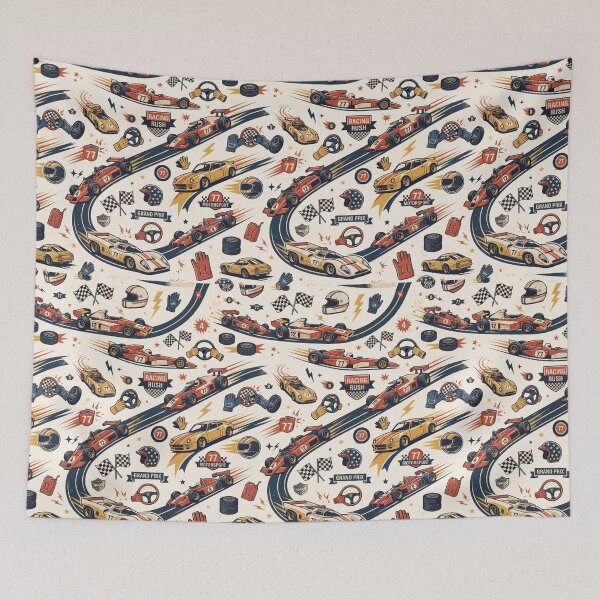 Item preview, Retro Racing Rush | Vintage Motorsport Seamless Pattern | Classic Racing Aesthetic designed and sold by AP Digi Store.