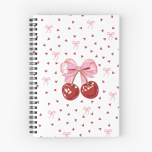Item preview, Cute Coquette Cherry with Pink Ribbon Bow designed and sold by PMSNshop.