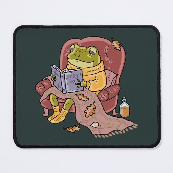 Item preview, Frog Reading Book Autumn Cottagecore Aesthetic designed and sold by LeshanArt.