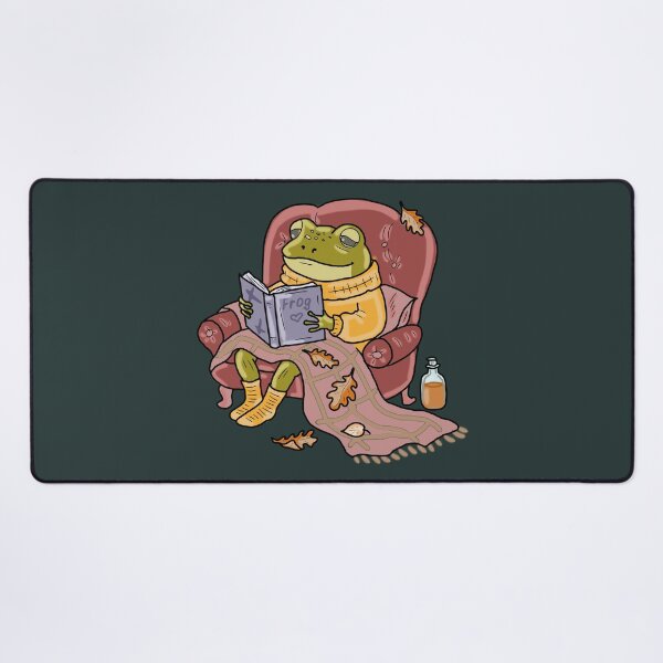 Item preview, Frog Reading Book Autumn Cottagecore Aesthetic designed and sold by LeshanArt.