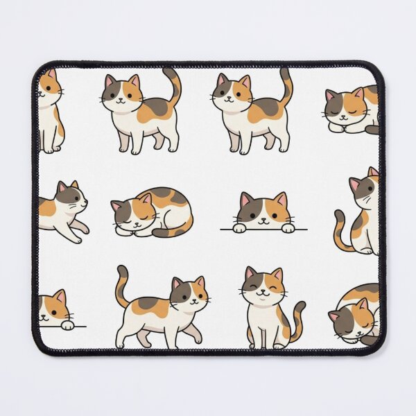 Item preview, Cute Calico Cat Collection Cute Kitten Poses Pastel Aesthetic designed and sold by Rehnair.