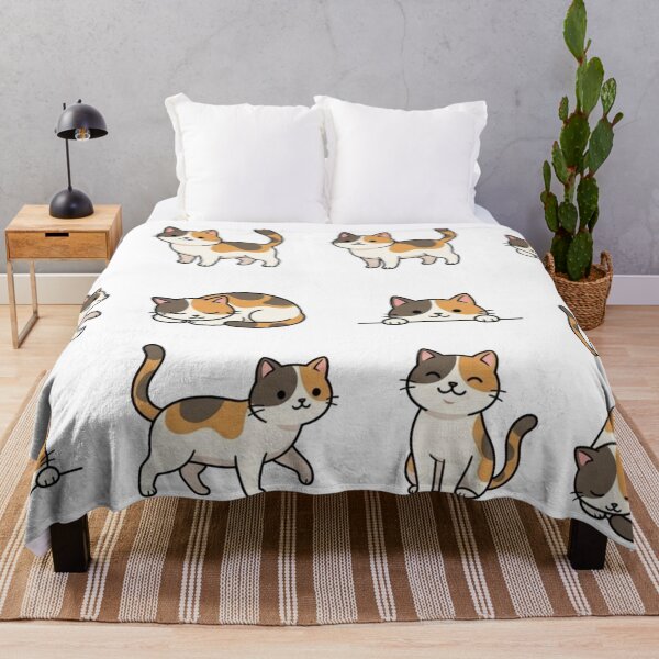 Item preview, Cute Calico Cat Collection Cute Kitten Poses Pastel Aesthetic designed and sold by Rehnair.