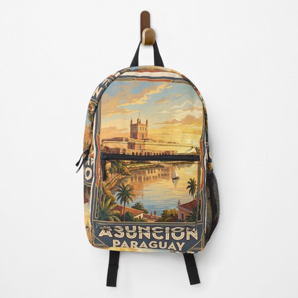 Item preview, Asuncion Paraguay Vintage Travel Poster – Palacio de los Lopez & River Art designed and sold by Bomax121.