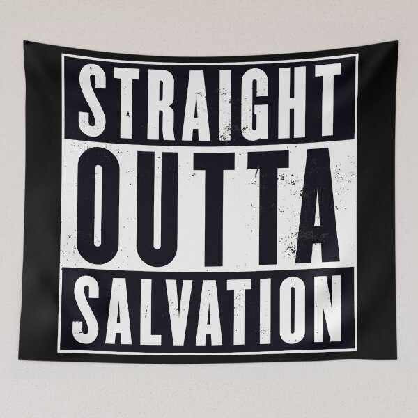 Item preview, Straight Outta Salvation Faith Humor designed and sold by Victor Shadehorn.