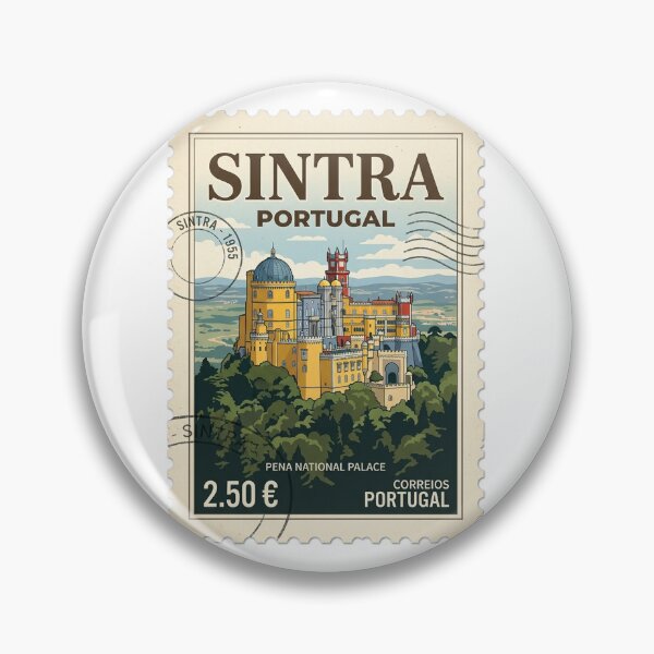 Item preview, Vintage Pena National Palace Sintra Portugal Travel Stamp designed and sold by k3rstman1.