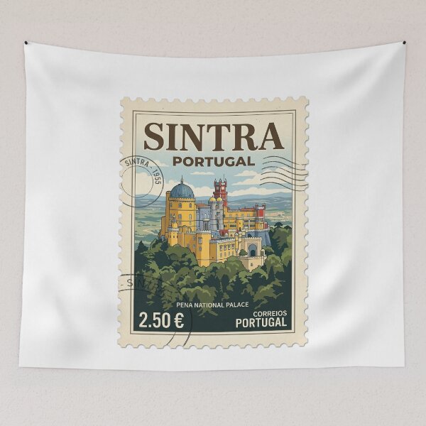 Item preview, Vintage Pena National Palace Sintra Portugal Travel Stamp designed and sold by k3rstman1.