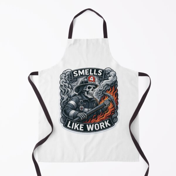 Item preview, Skeleton Firefighter Smells Like Work designed and sold by BrinaandPops.