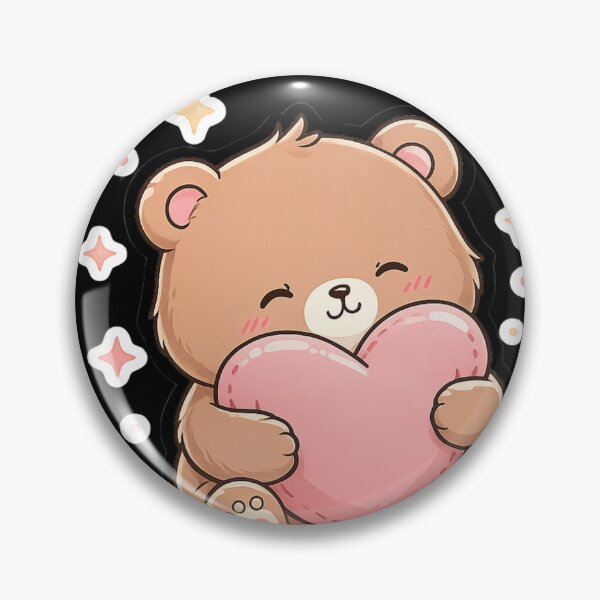 Item preview, Cute Bear Hugging Pink Heart designed and sold by Apexcart.