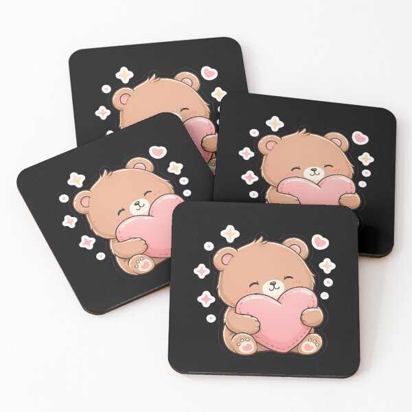 Item preview, Cute Bear Hugging Pink Heart designed and sold by Apexcart.