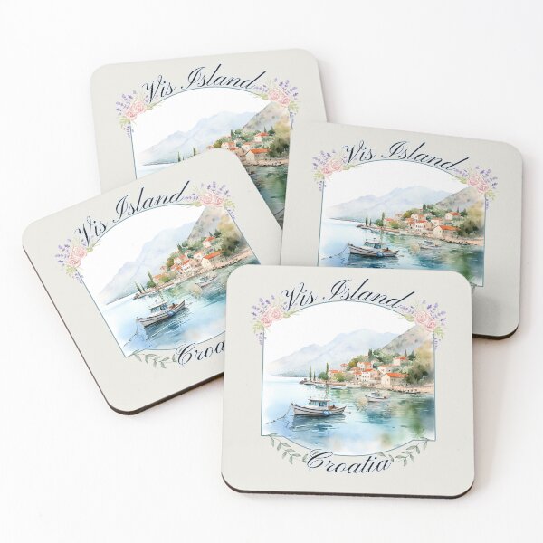 Item preview, Vis Island Croatia watercolor art designed and sold by Anna Sacha.