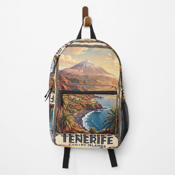 Item preview, Tenerife Canary Islands Vintage Travel Poster – Mount Teide & Atlantic Coast Art designed and sold by Bomax121.